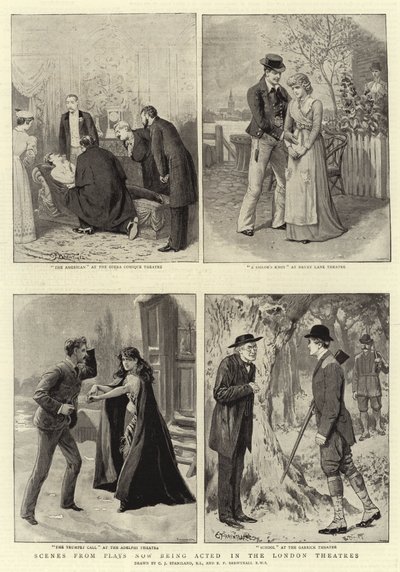 Scènes uit Toneelstukken die nu worden opgevoerd in de Londense Theaters door Charles J. Staniland